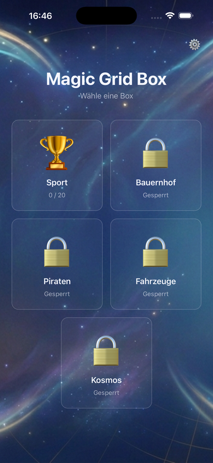 Box selection menu